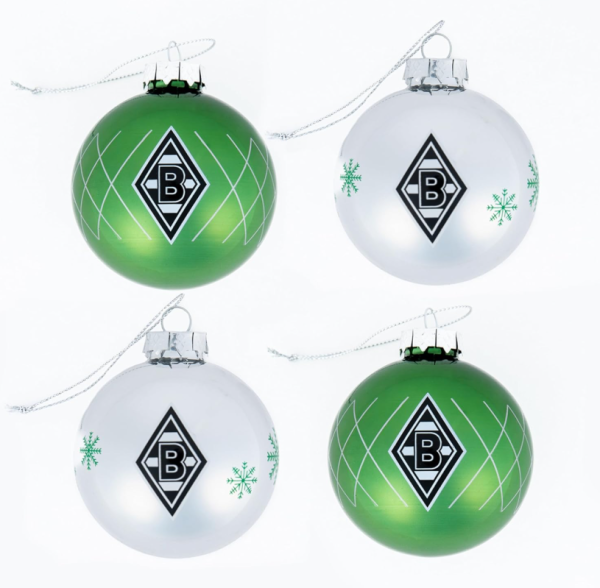 Borussia Mönchengladbach - Christbaumkugeln 4er Set